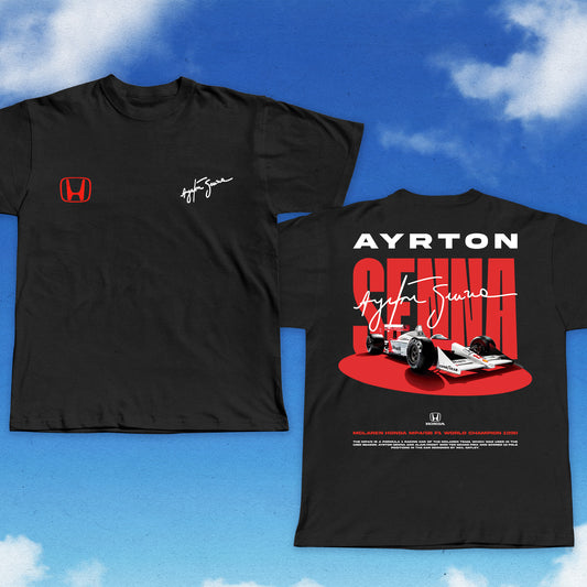 CAMISETA AYRTON SENNA X HONDA MCLAREN MP4/5B